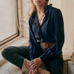 NWT Sezane Chloe Blouse